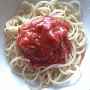 夏にぴったり！！ホールトマトとツナの冷製パスタ